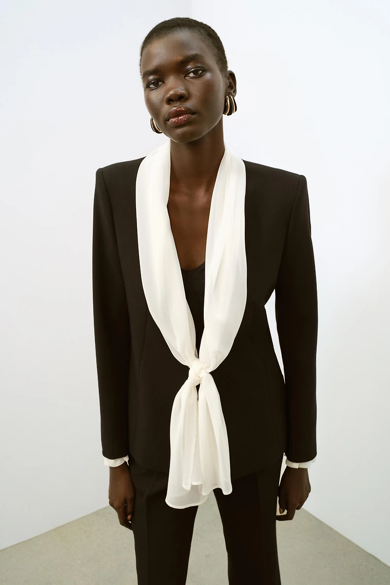 VESTE À NŒUD FOULARD