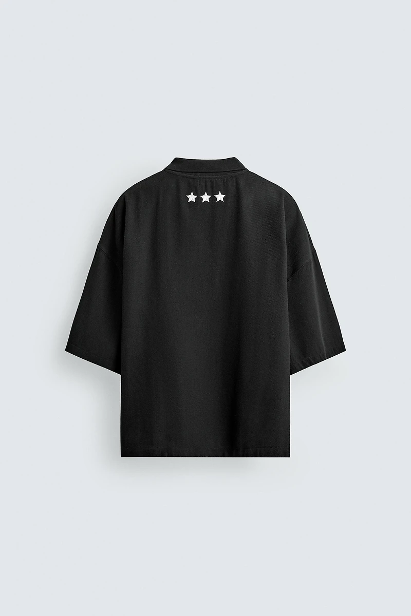 EMBROIDERED TEXTURED POLO