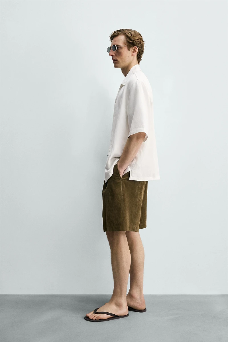 CHEMISE FLUIDE EN VISCOSE ET LIN