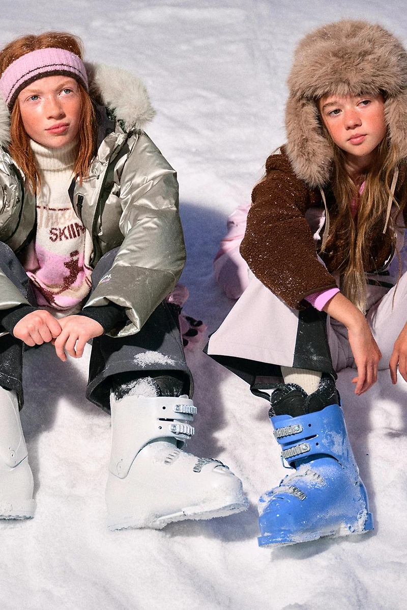 METALLIC WATER-RESISTANT AND WINDPROOF 80% DOWN 20% FEATHER PUFFER COAT RECCO® SYSTEM SKI COLLECTION