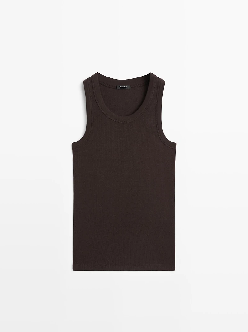 Cotton blend halter top