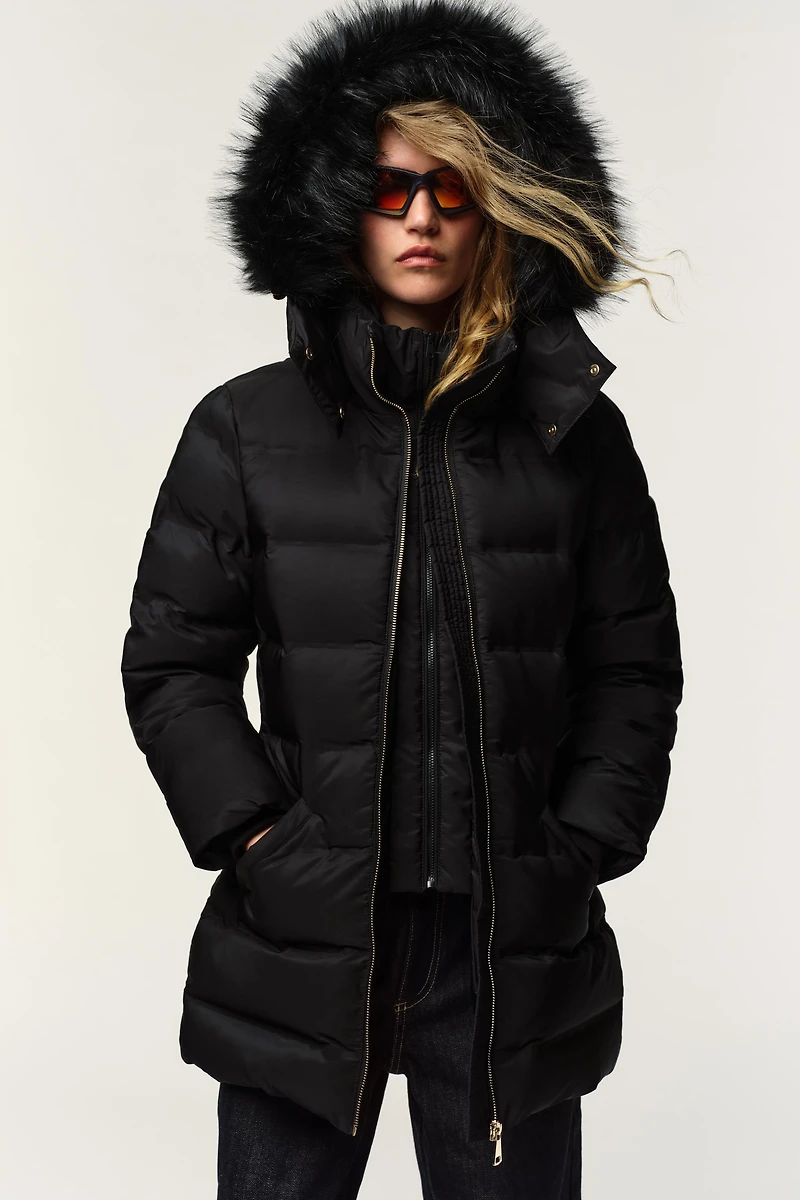 WATER REPELLENT WINDPROOF HOODED DOWN JACKET