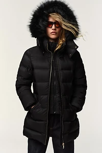 WATER REPELLENT WINDPROOF HOODED DOWN JACKET