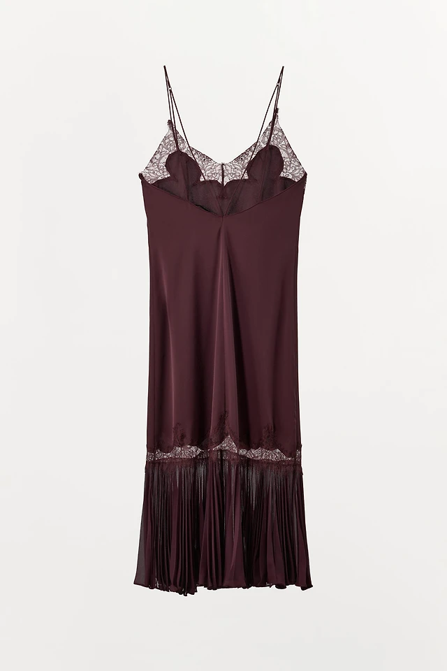 Zara LACE COMBINATION BOW DRESS | Place Rosemre