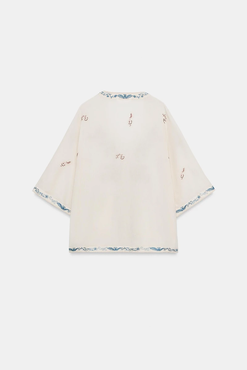 ZW COLLECTION EMBROIDERED SHIRT