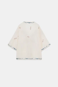 ZW COLLECTION EMBROIDERED SHIRT