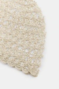 BEADED CROCHET SKULLCAP