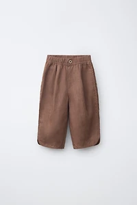 STRIPED 100% LINEN PANTS