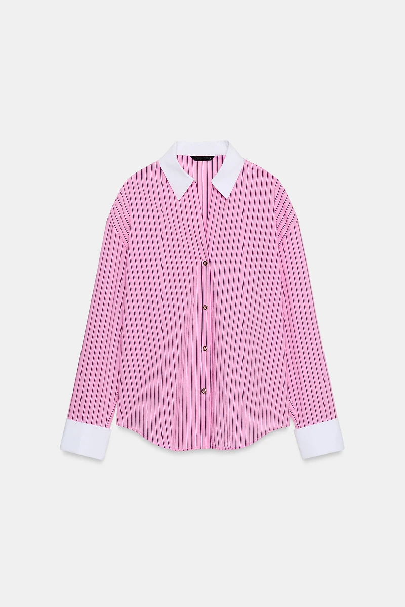 STRIPED POPLIN SHIRT