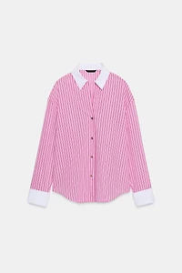 STRIPED POPLIN SHIRT