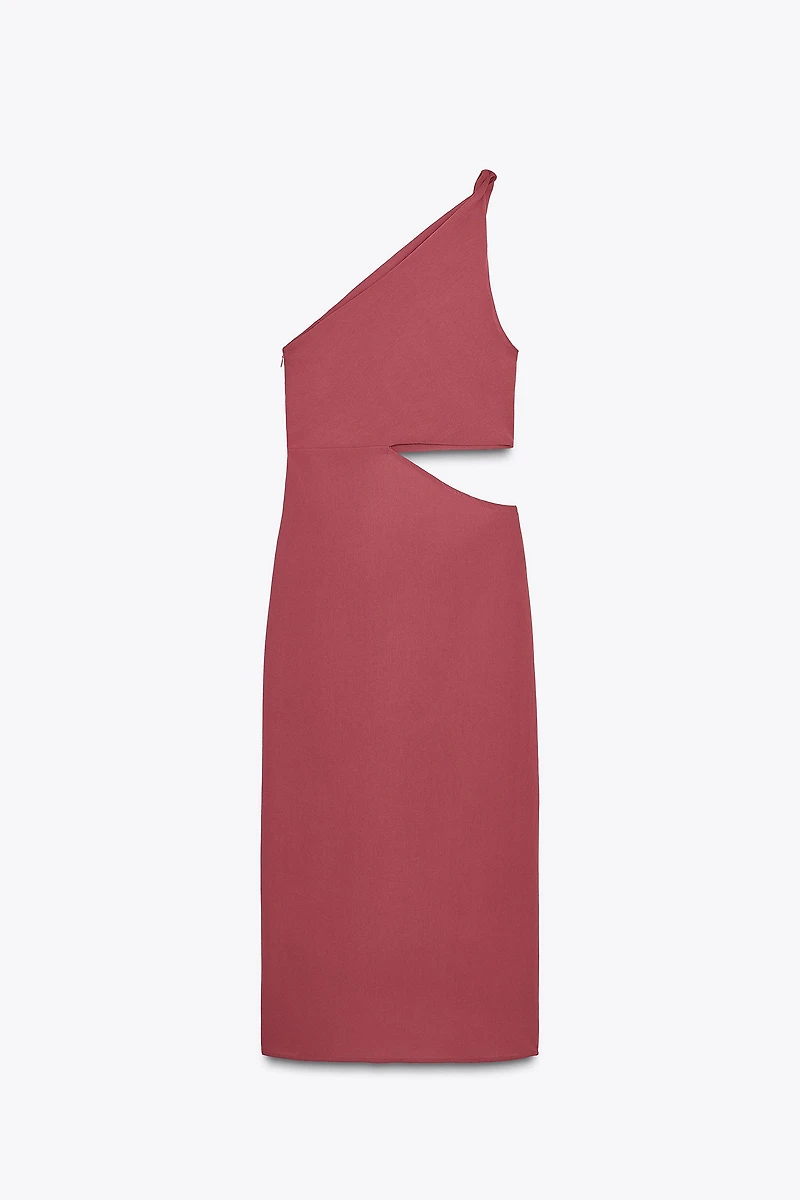 ROBE MIDI ASYMÉTRIQUE DÉCOR