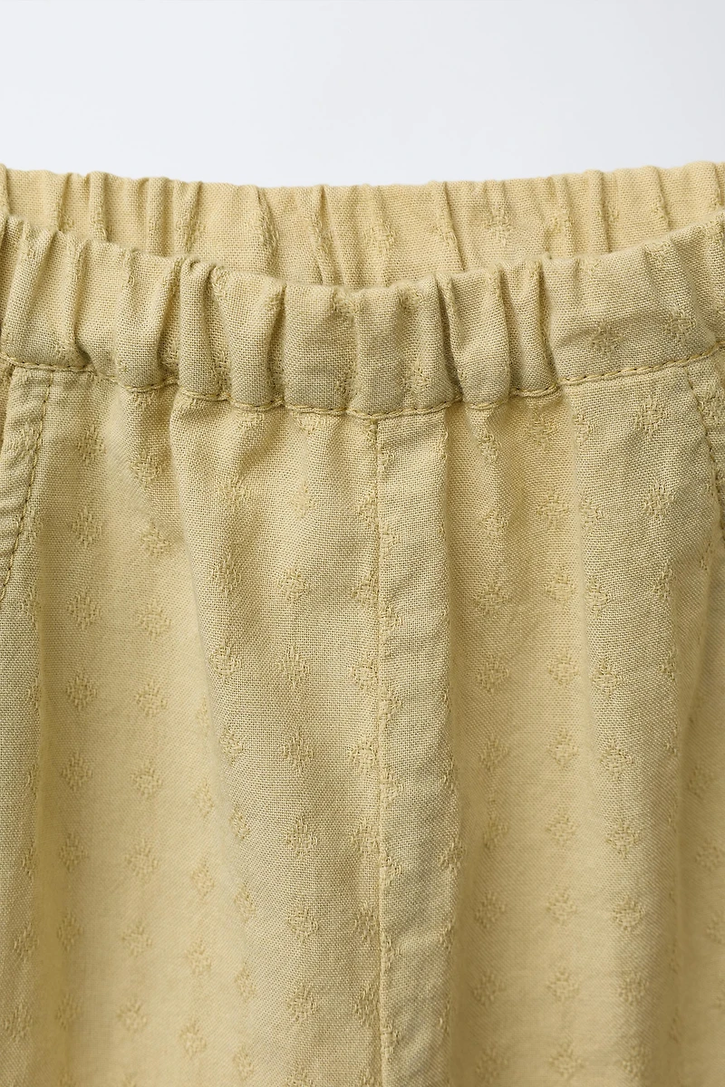 EMBROIDERED STRAIGHT LEG PANTS