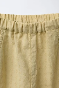 EMBROIDERED STRAIGHT LEG PANTS
