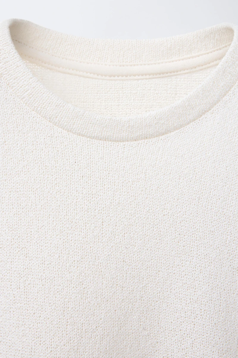 TEXTURED KNIT T-SHIRT