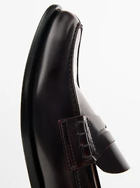 Mocassins cuir patte décorative