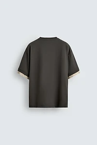 CONTRASTING SLEEVE T-SHIRT