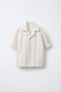 CHEMISE RUSTIQUE BRODERIE RAYURES