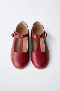 T-STRAP LEATHER BALLET FLATS - LIMITED EDITION