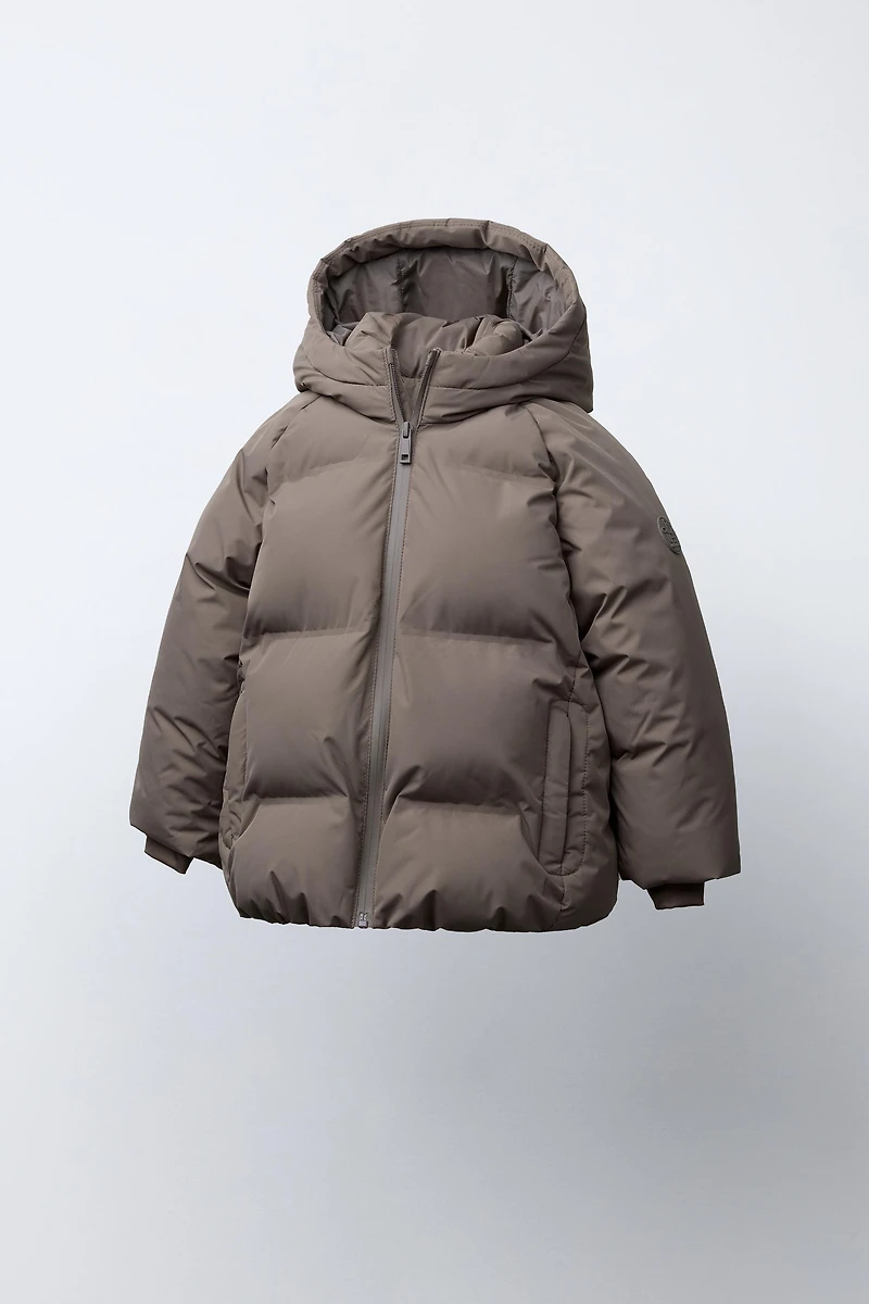 WATER REPELLENT HOODED PUFFER COAT