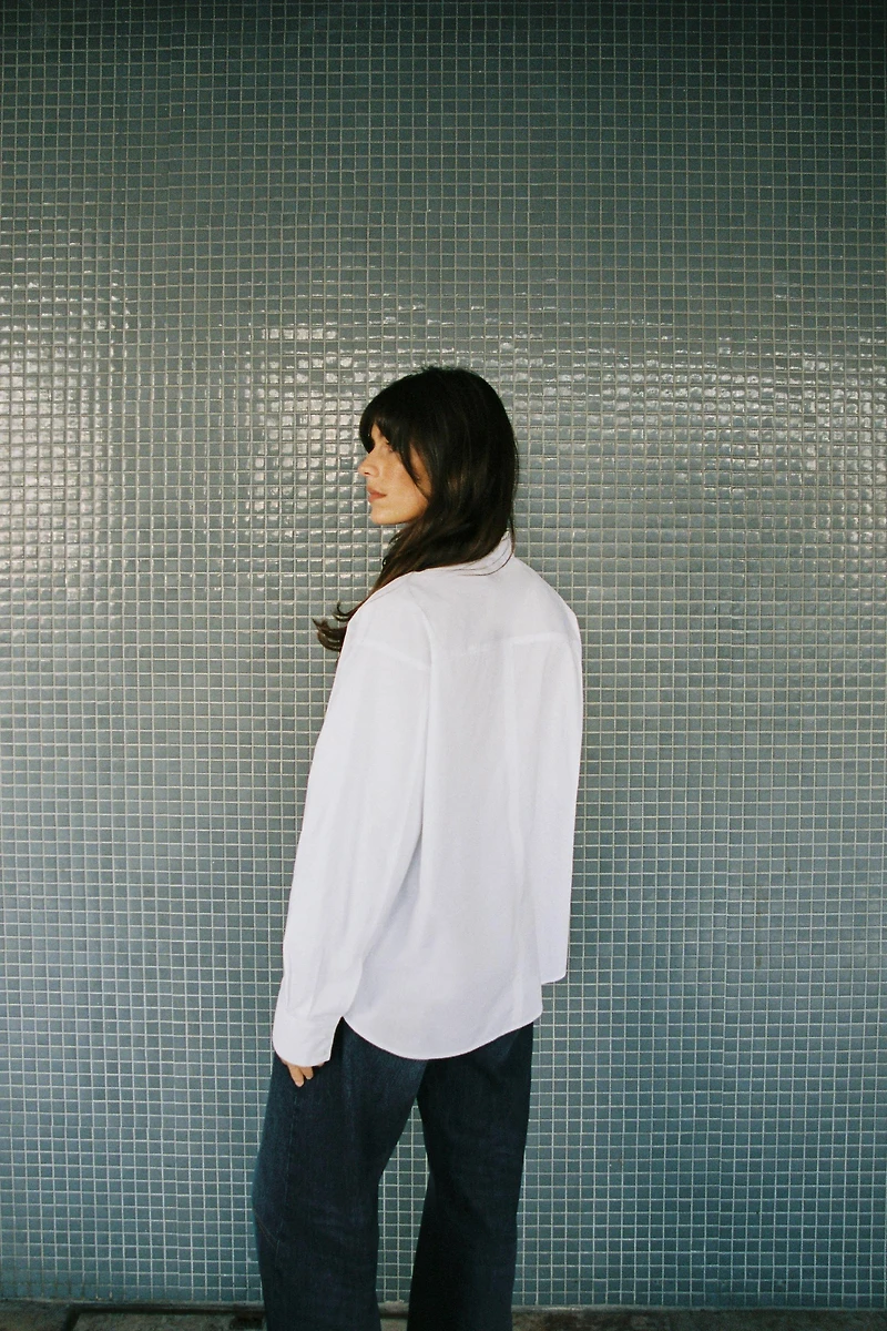 POPLIN SHIRT WITH POCKET