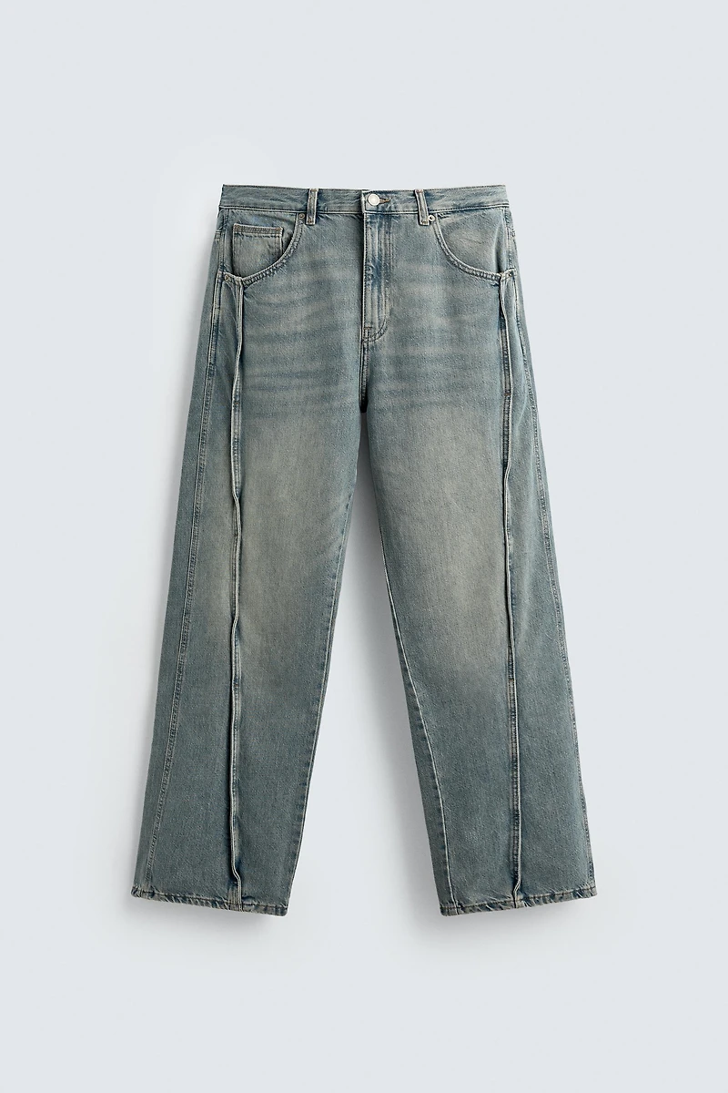 BAGGY FIT JEANS WITH SEAMS