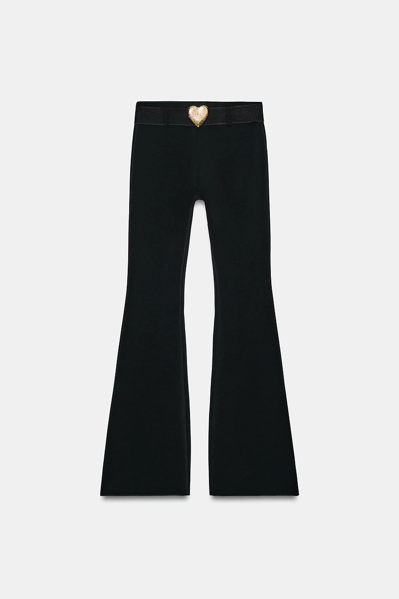 PANTALON STRETCH CEINTURE CŒUR