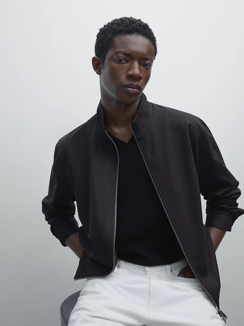 Wool blend jacket
