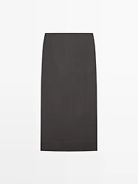 Jupe midi droite transparente - STUDIO