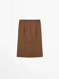 Midi skirt with waist detail