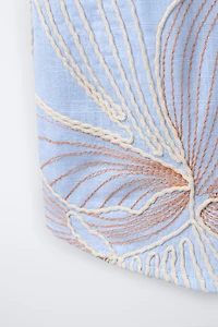 EMBROIDERED TIE TOP