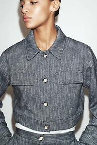 CROPPED TEXTURED JACKET