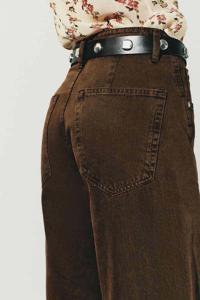 TRF MID-RISE BAGGY BALLOON JEANS