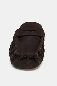 MOCASSINS EN CUIR OUVERTS À L'ARRIÈRE