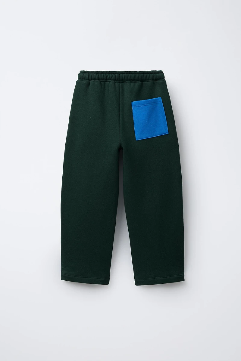 TEXT PRINT BALLOON PLUSH PANTS