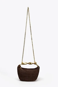 MINI BAG WITH METALLIC HANDLE
