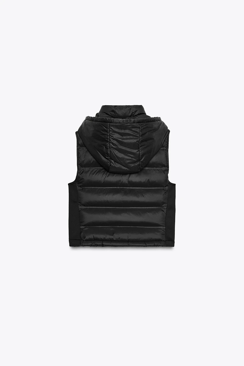 GILET SANS MANCHES MATELASSÉ COMBINÉ