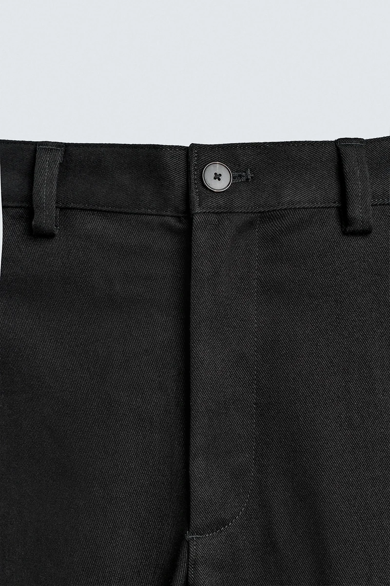 FLARE FIT TWILL PANTS