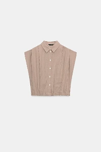 CROPPED GINGHAM SHIRT