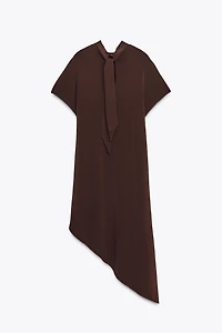 TUNIC MIDI DRESS WITH BOW