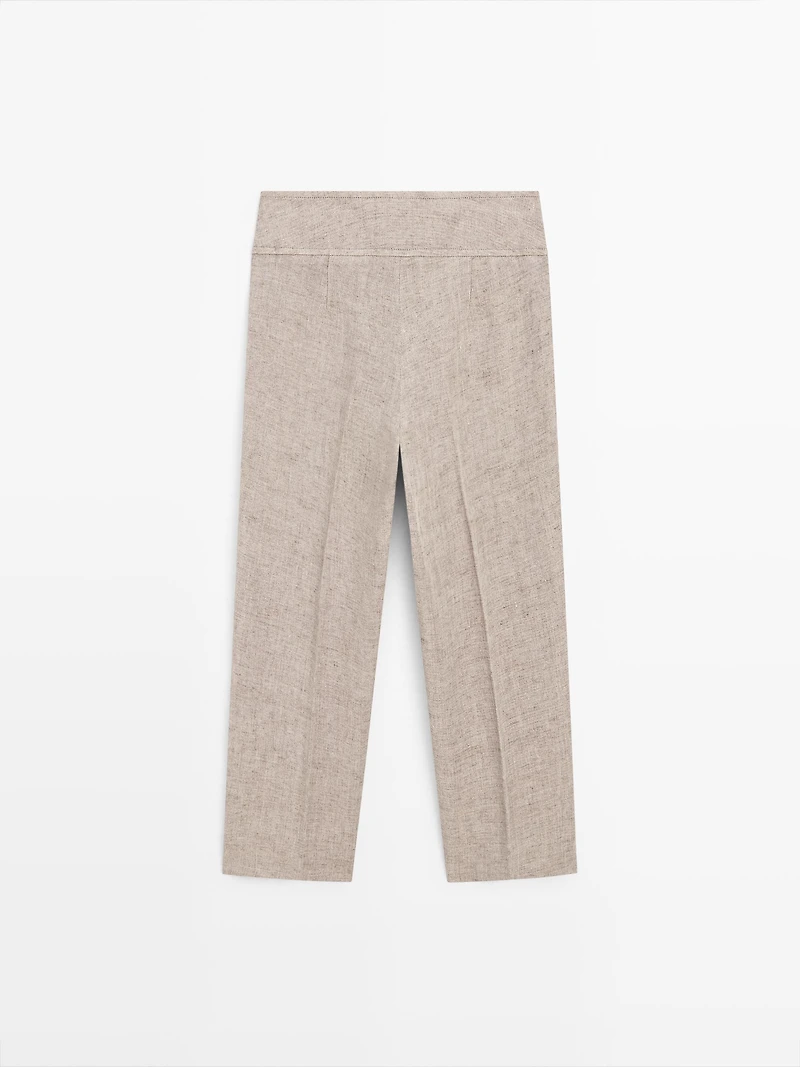 Linen melange capris