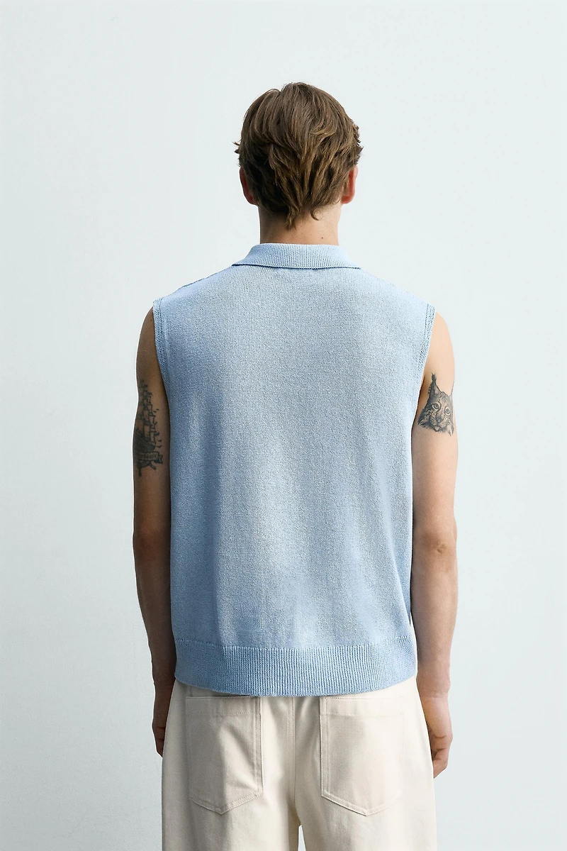 GILET EN MAILLE STRUCTURÉ