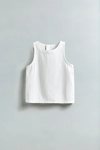SLEEVELESS ZIP TOP