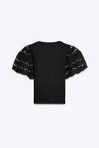 EMBROIDERED SLEEVE SHIRT