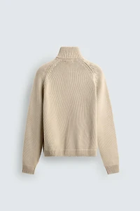 WASHED TEXTURED KNIT JACKET