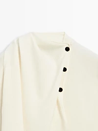 Veste sans manches écharpe 100 % laine