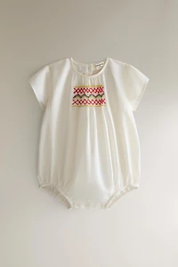 KIDS' SMOCKED BODYSUIT
