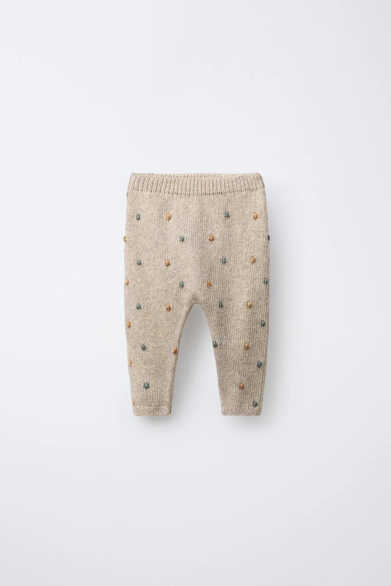 BEADED KNIT PANTS
