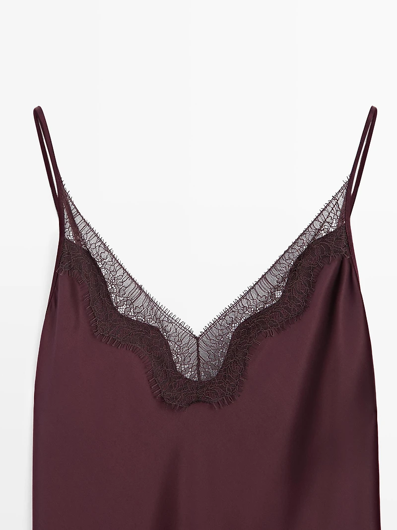 Flowing midi slip dress