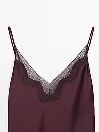 Flowing midi slip dress