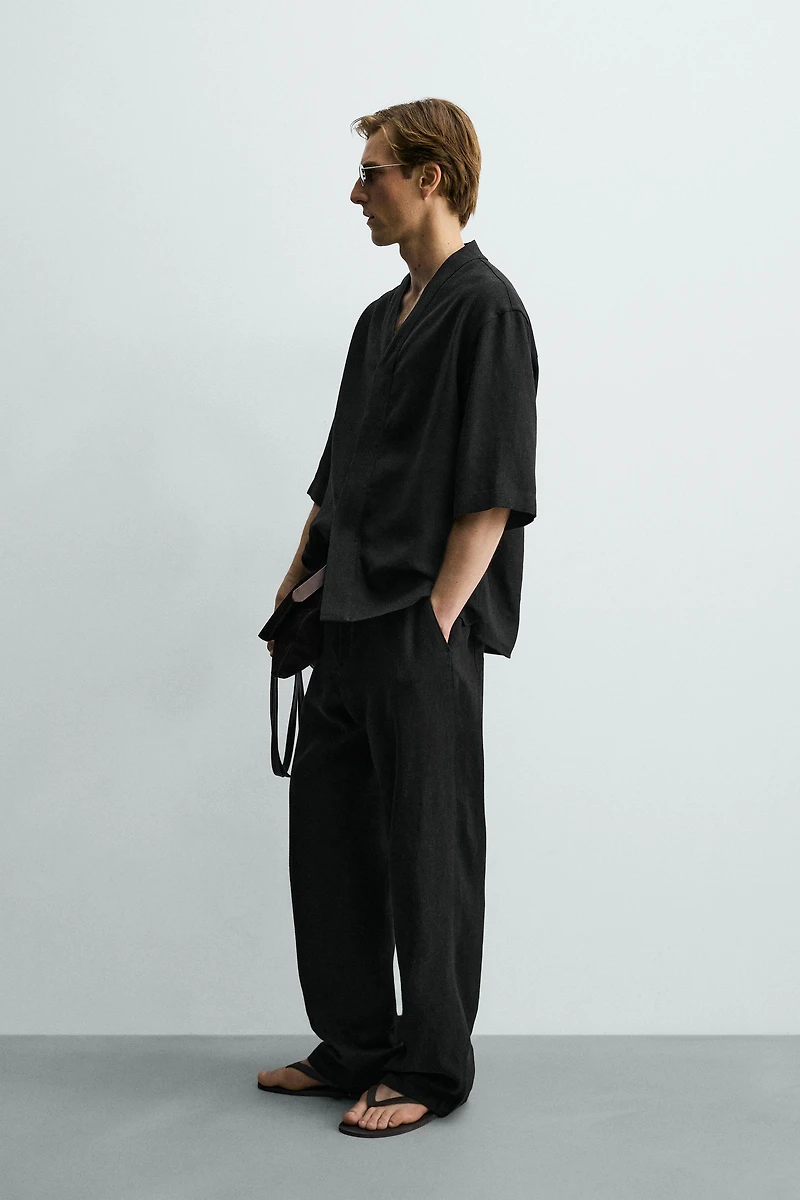 RELAXED FIT VISCOSE-HEMP SHIRT